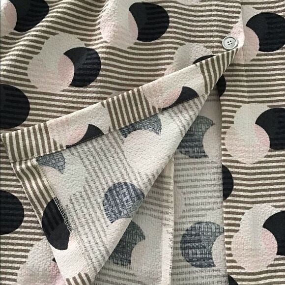 1. State Polka Dot Button Down Pleated Midi Skirt - Picture 6 of 9